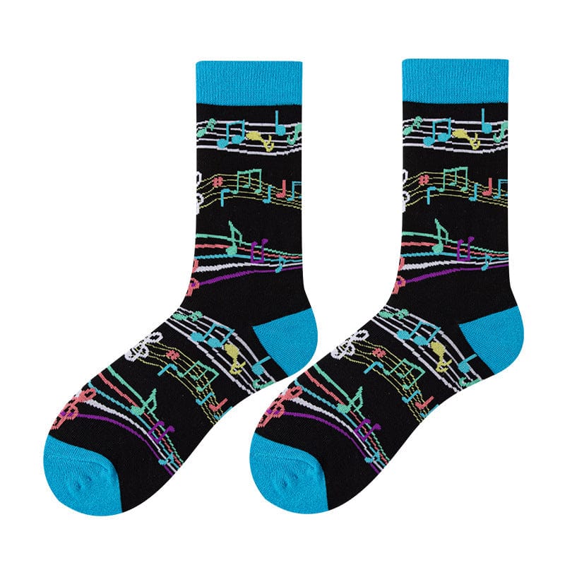 Musical Staff Pattern Socks | Nueshiny