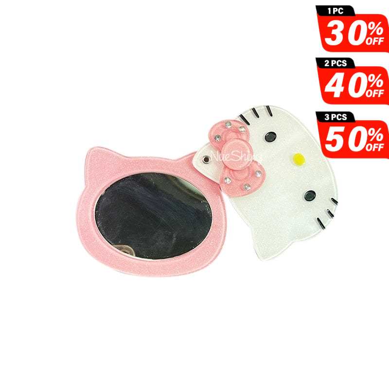 Pink Hello Kitty Rotating Compact Mirror丨NueShiny