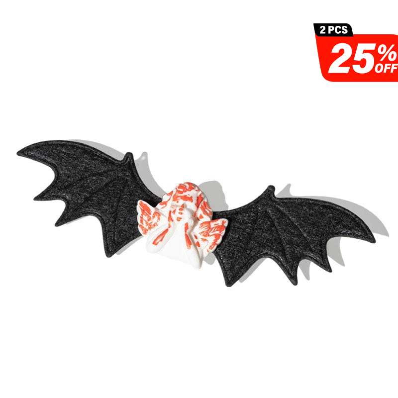 2Pcs Halloween Gothic Blood Angel Bat Wings Hair Clips丨NueShiny