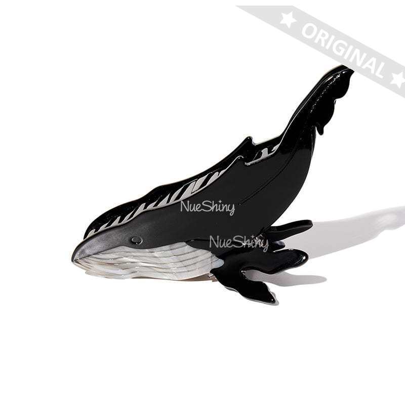 Black New Unique Whale Fashionable Hair Claw丨NueShiny