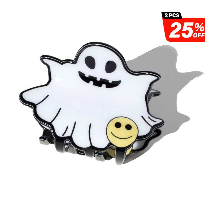 Smiley Face Ghost  Halloween Hair Claw Clip丨NueShiny