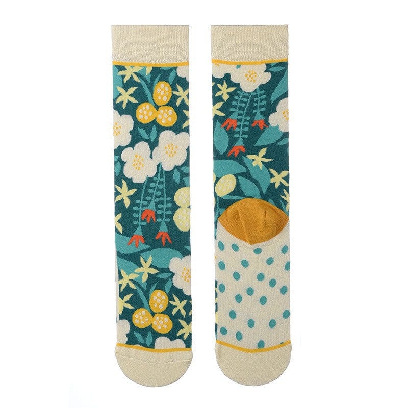 Colorful Flower D Socks | Nueshiny