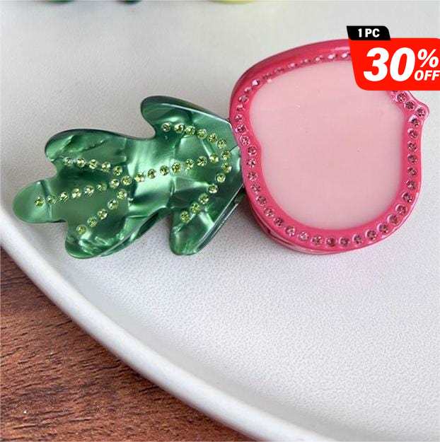 Diamond Carrot Acetate Barrette Hair Accessories In Rose丨NueShiny