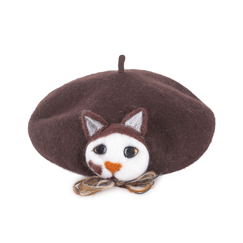 Brown cat hat | Nueshiny