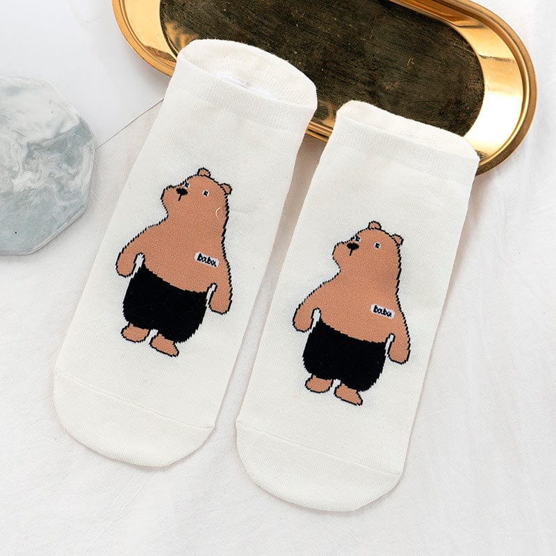 Bear in Pants Carton Socks丨NueShiny