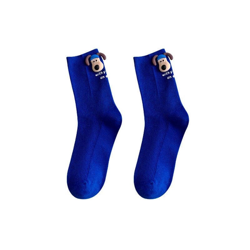 Blue Cartoon Puppy Socks丨NueShiny