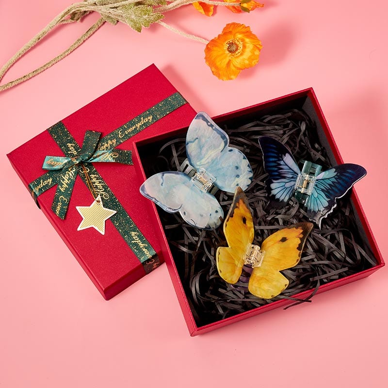 Butterfly Love Blue And Yellow Trio 3 Pcs Gift Set | NueShiny