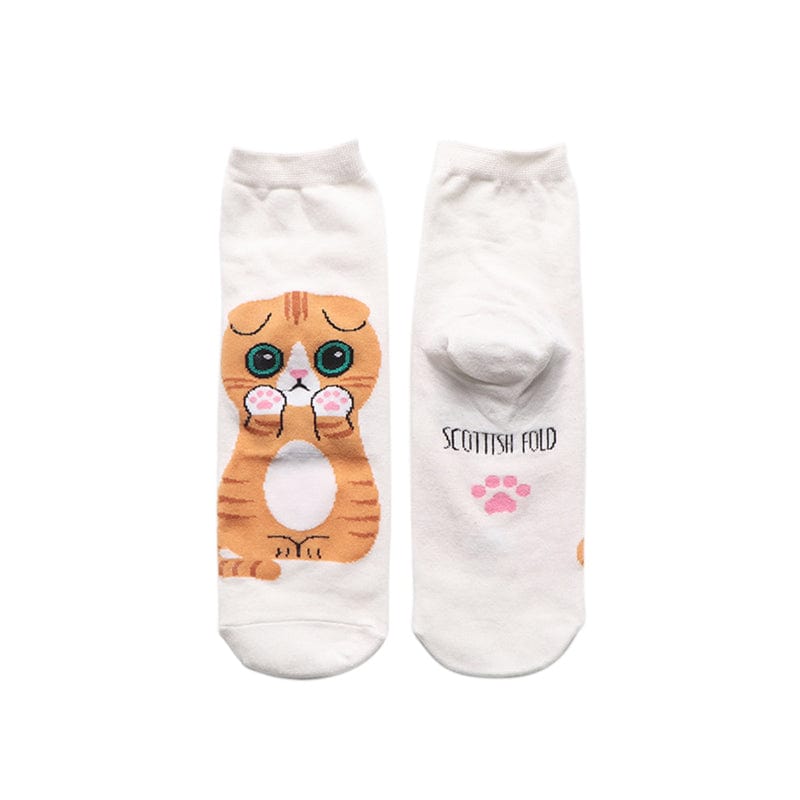 Meow Magic White Socks | NueShiny