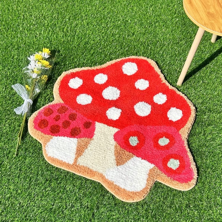 Red Mushroom Rug Kids Cute Carpet丨NueShiny