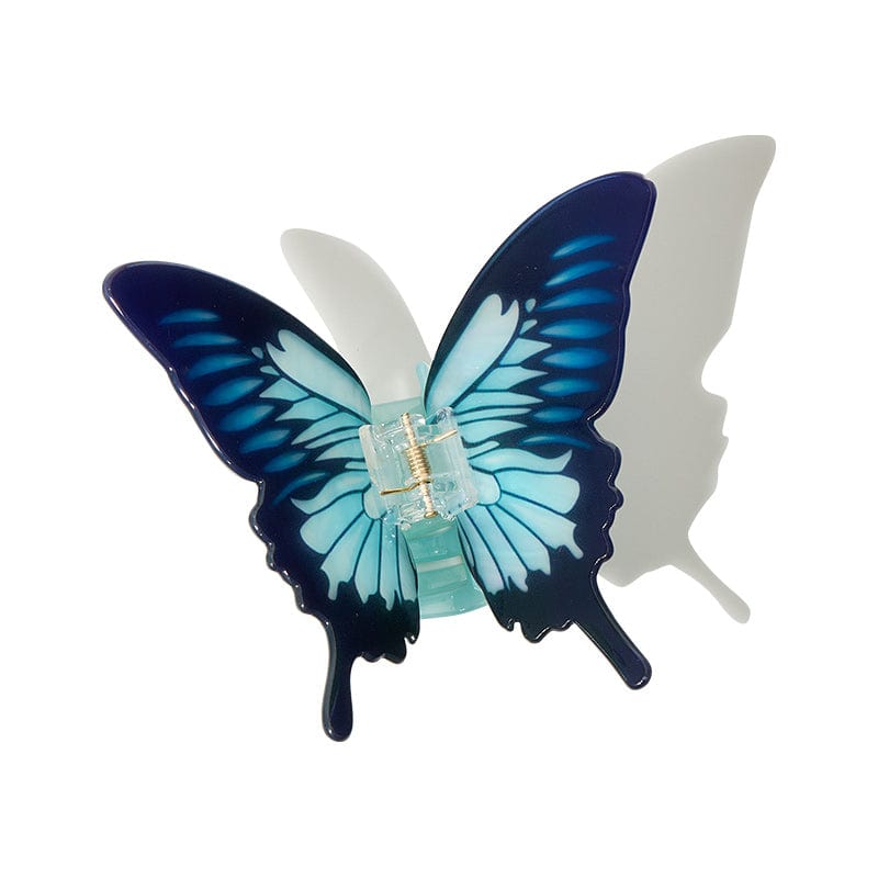 Large Wings of Wonder Blue Vivid Butterfly Hair Claw丨NueShiny