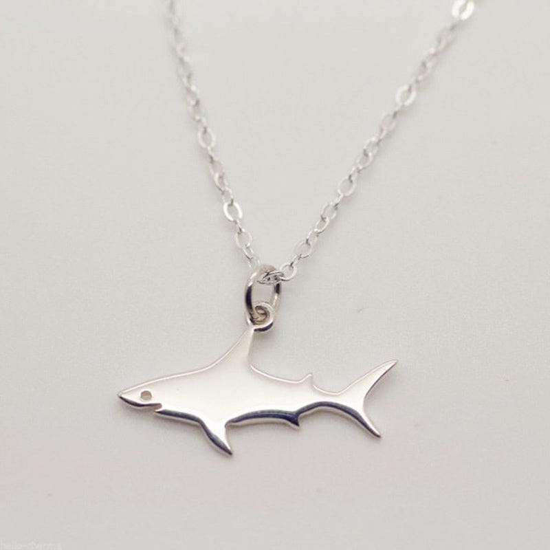 Sterling Silver Shark Necklace丨NueShiny