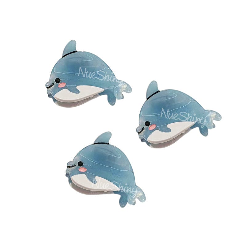 Cute Dolphin Mini Hair Claws 丨NueShiny