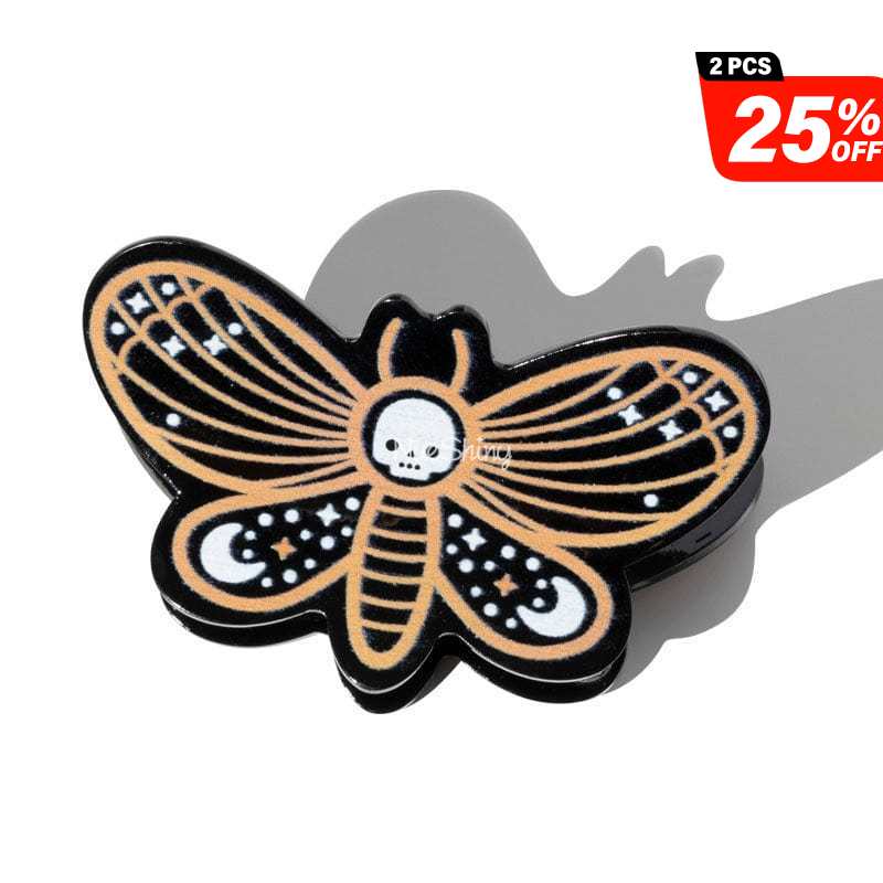 Funny Butterfly Skull Halloween Hair Claw Clip