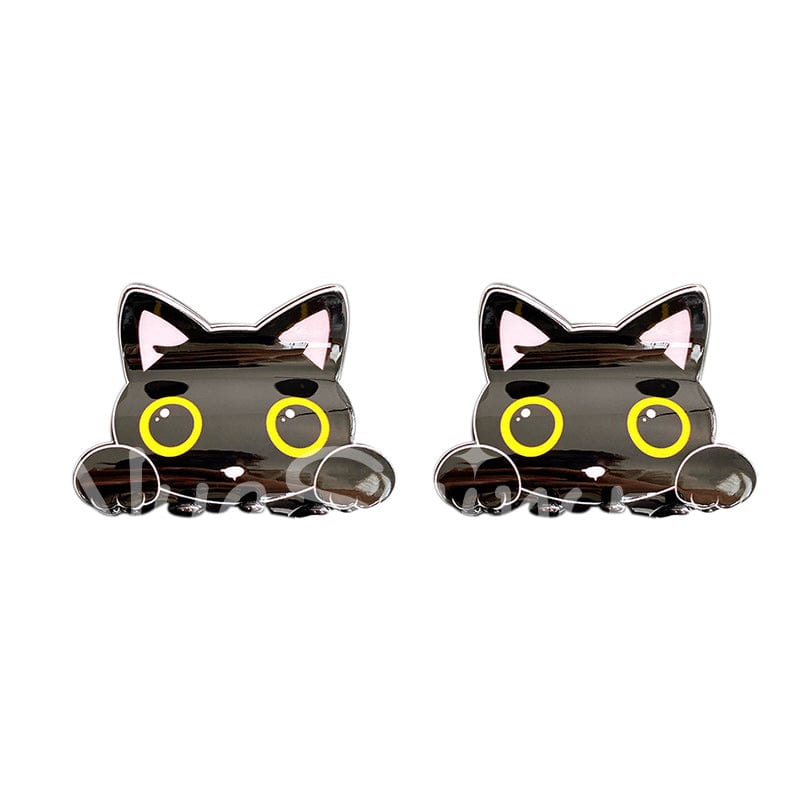 2Pcs Black Cute Kitty Cat Hair Claw | NueShiny