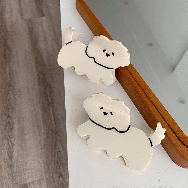 Adorable Cartoon Teddy Dog Hair Claw Clips丨NueShiny