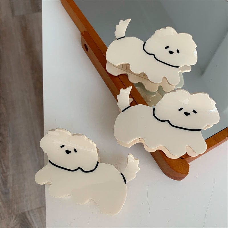 Adorable Cartoon Teddy Dog Hair Claw Clips丨NueShiny