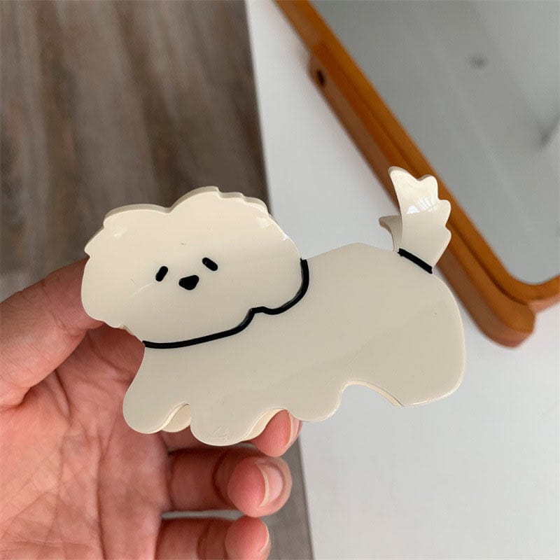 Adorable Cartoon Teddy Dog Hair Claw Clips丨NueShiny