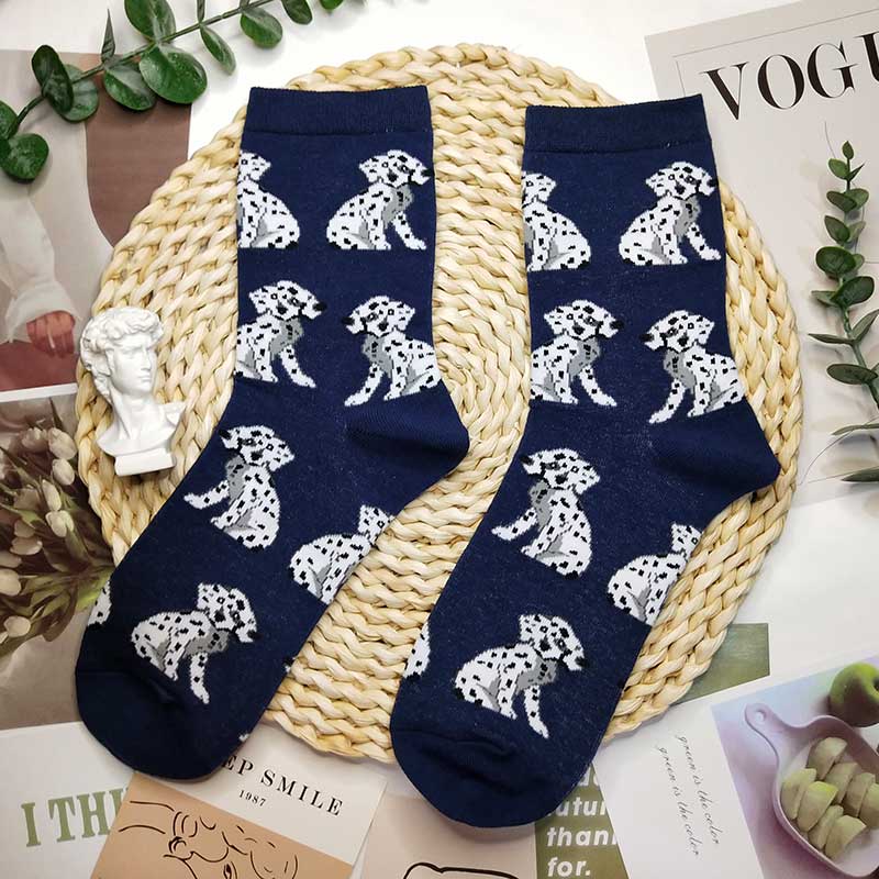 Blue Dalmatian Socks