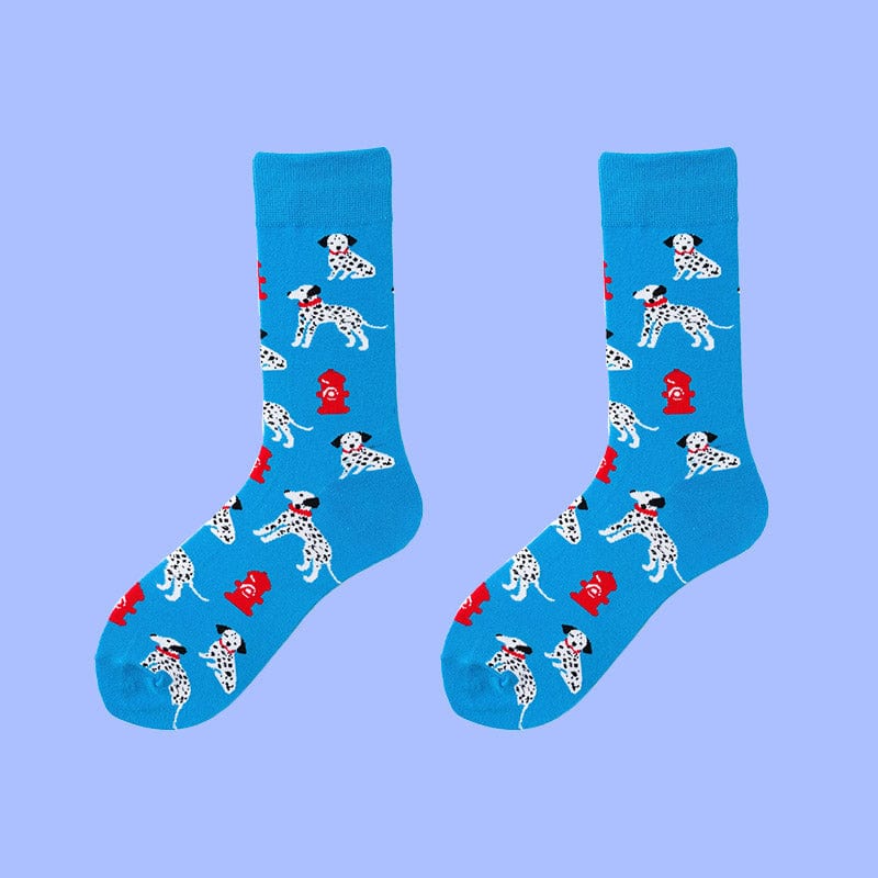 Blue Dalmatian Socks