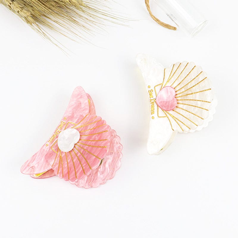 Pink Pearl Shell Ocean Series Hair Claw