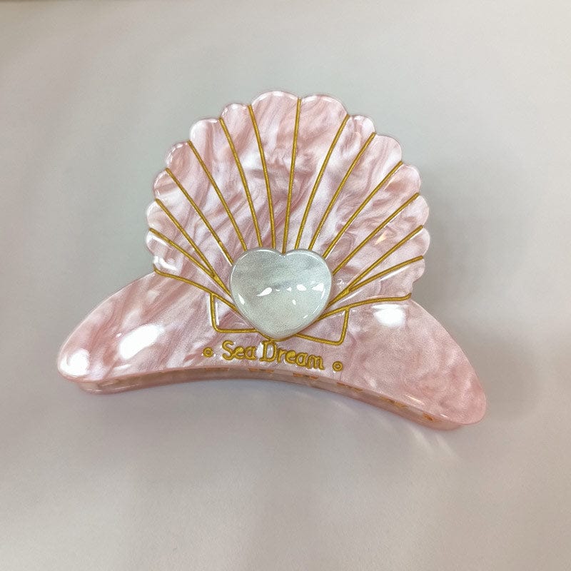 Small Pink Pearl Shell Ocean Series Hair Claw