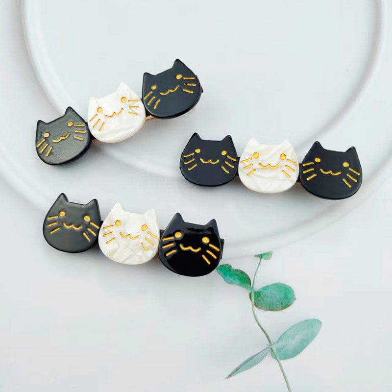 3Pcs 2-Color Cute Cat Hair Clips