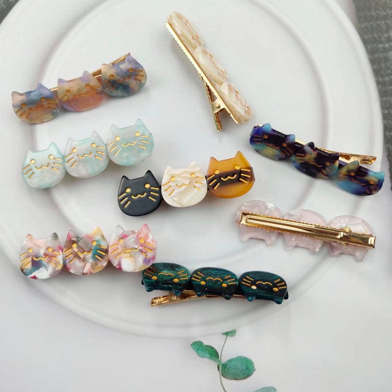 3Pcs 2-Color Cute Cat Hair Clips