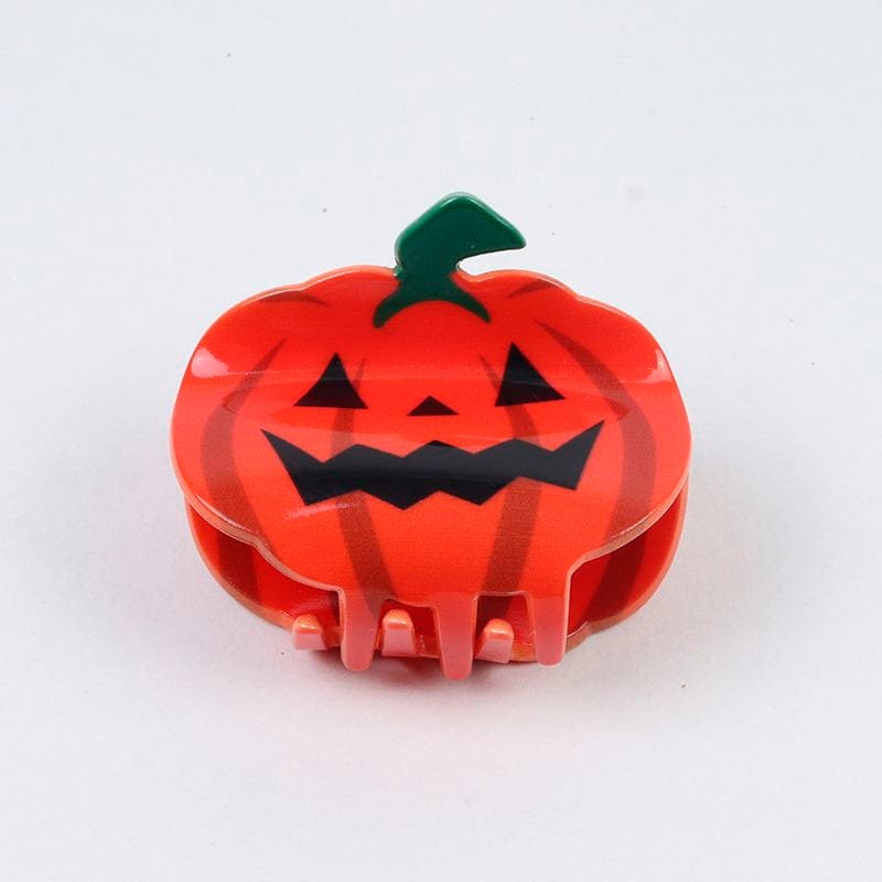 Evil Pumpkin Happy Halloween Hair Claw