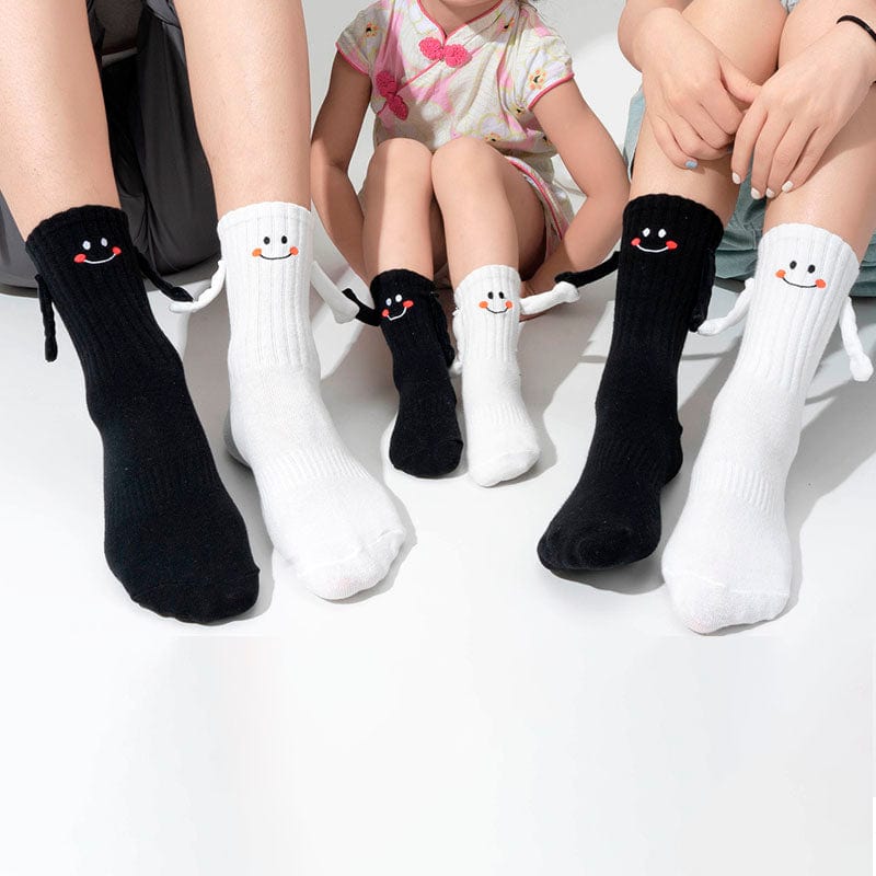 3 Pairs of Parent-Child Socks (2 Adult + 1 Children 6-9 Years Old)丨NueShiny