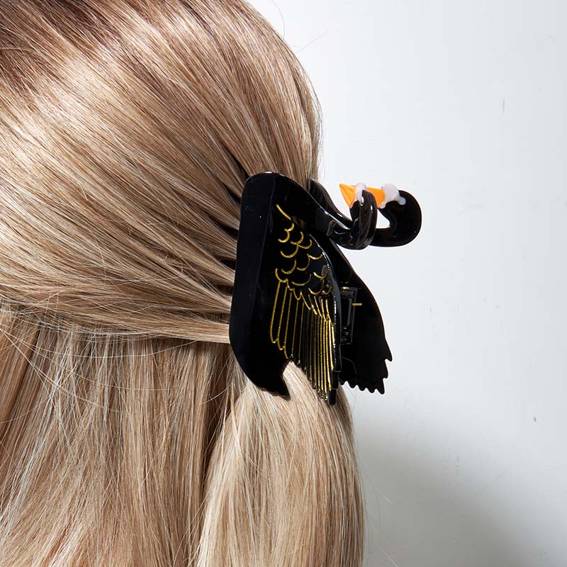 Black Swan Animal Clip Hair Claw丨NueShiny