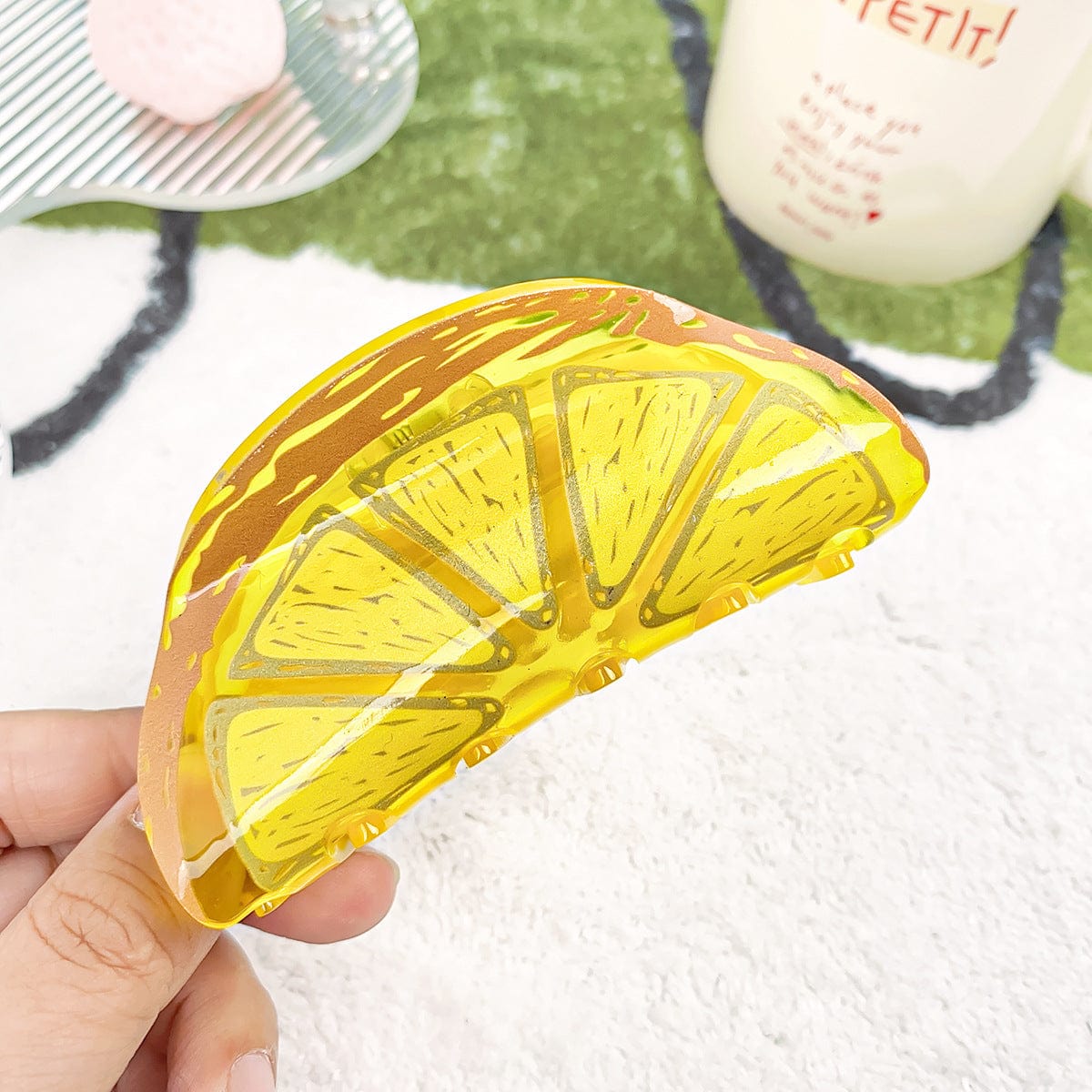 Tangerine Creative Fruit Claw Acrylic Hair Accessories丨NueShiny