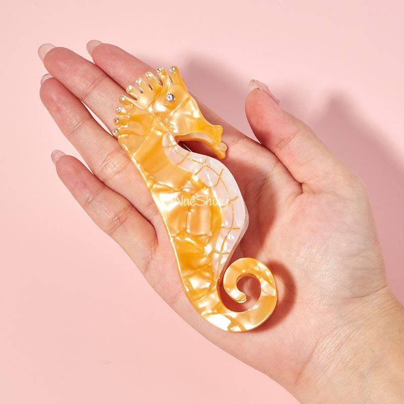 Large Yellow Seahorse Ocean Series Clip Claw丨NueShiny