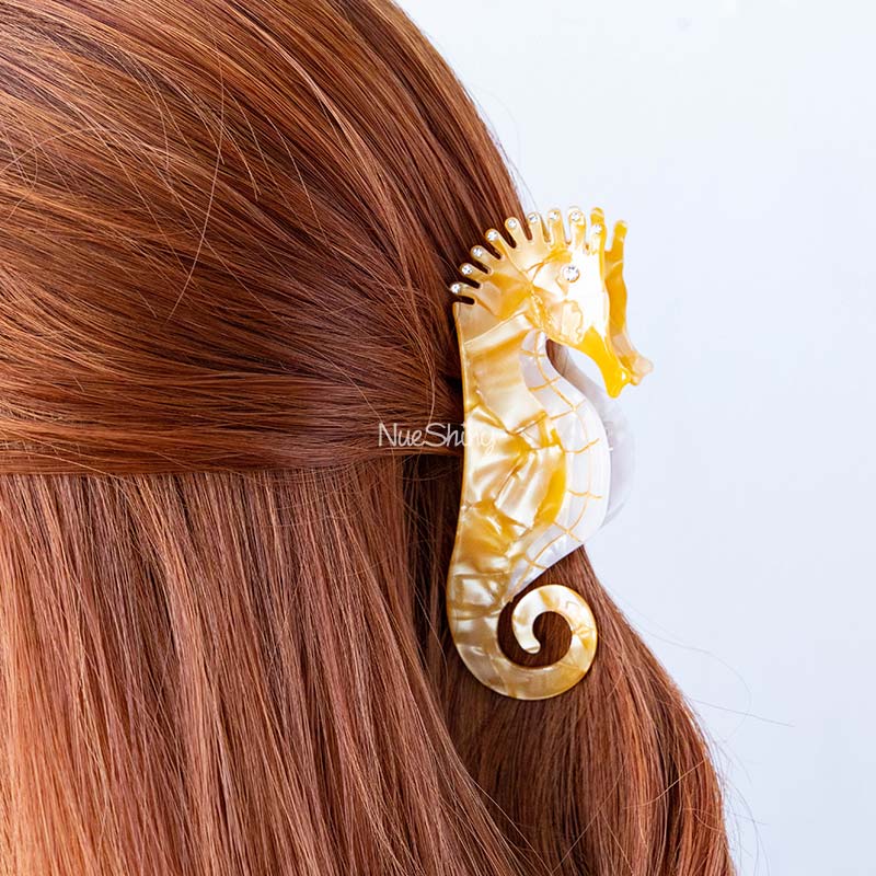 Large Yellow Seahorse Ocean Series Clip Claw丨NueShiny