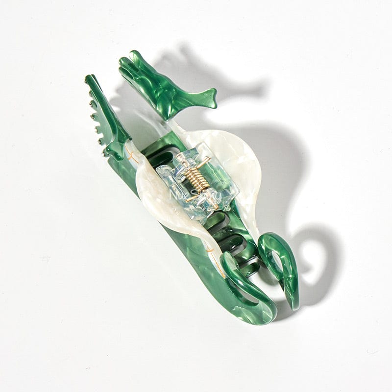 Large Green Seahorse Ocean Series Clip Claw丨NueShiny