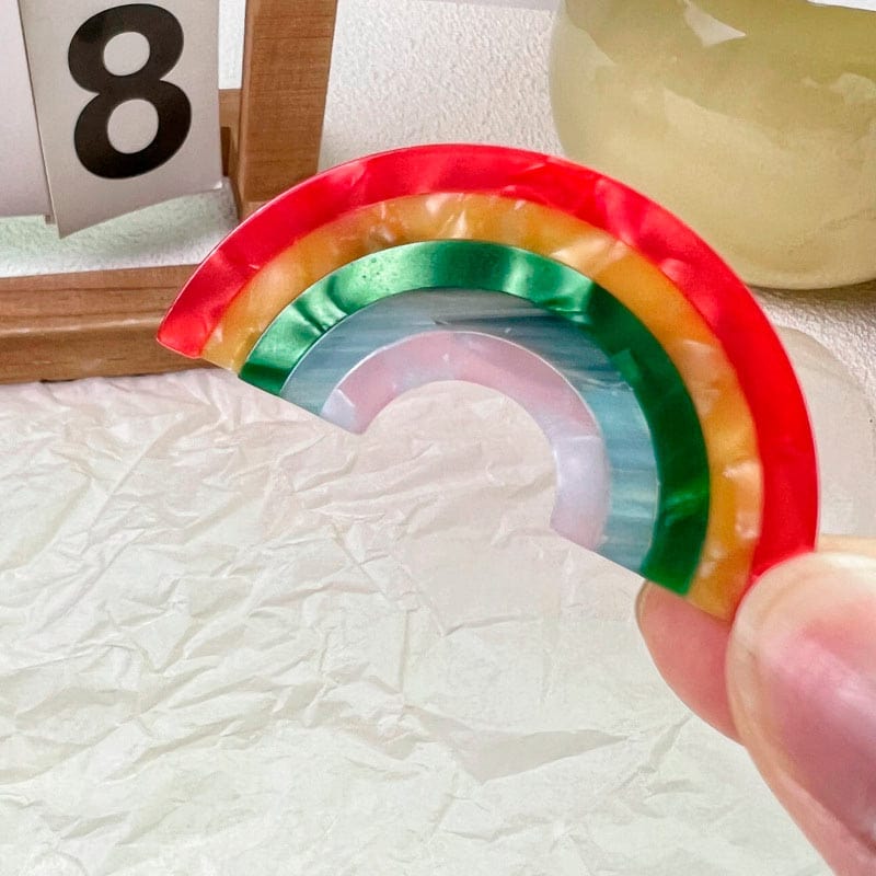 Cute Rainbow Semicircle Barrette Hair Clip丨NueShiny