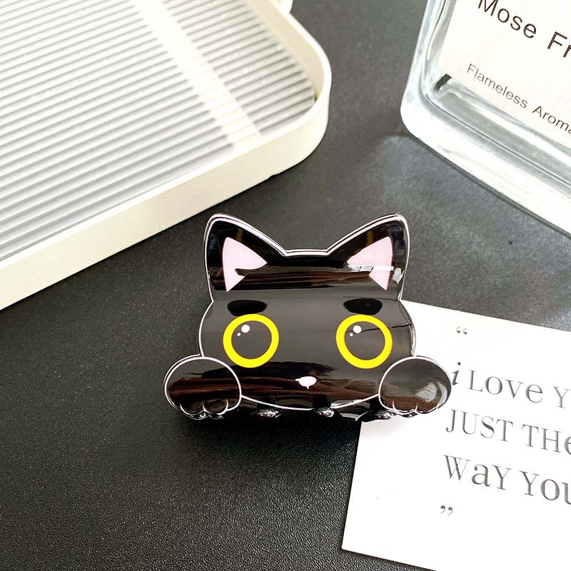 2Pcs Black Cute Kitty Cat Hair Claw | NueShiny