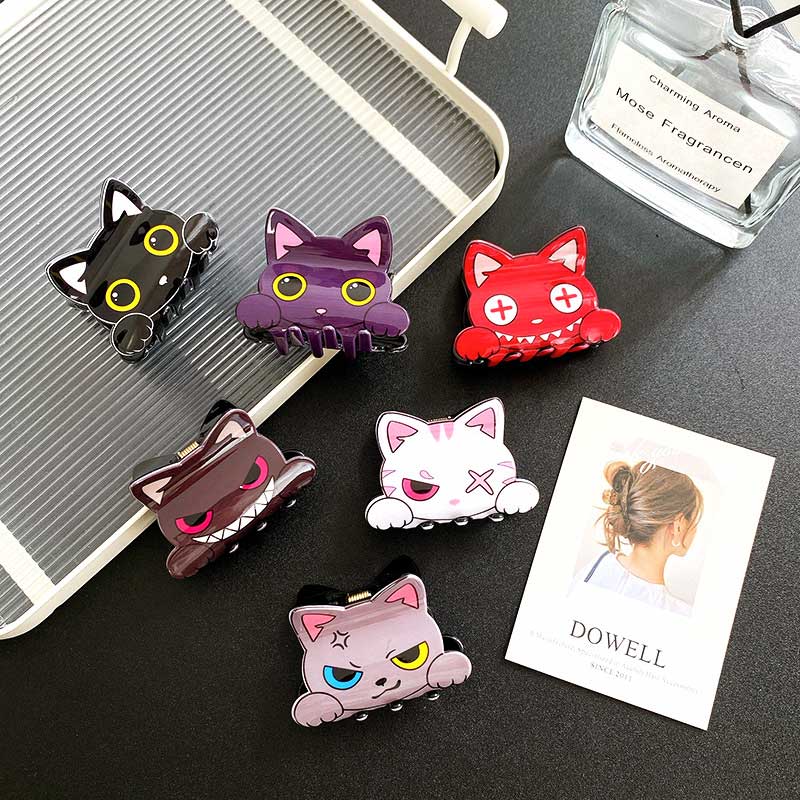 2Pcs Purple Cute Kitty Cat Hair Claw | NueShiny