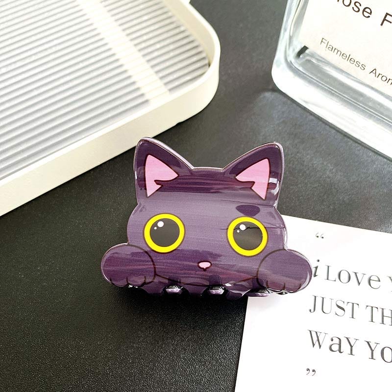 2Pcs Purple Cute Kitty Cat Hair Claw | NueShiny