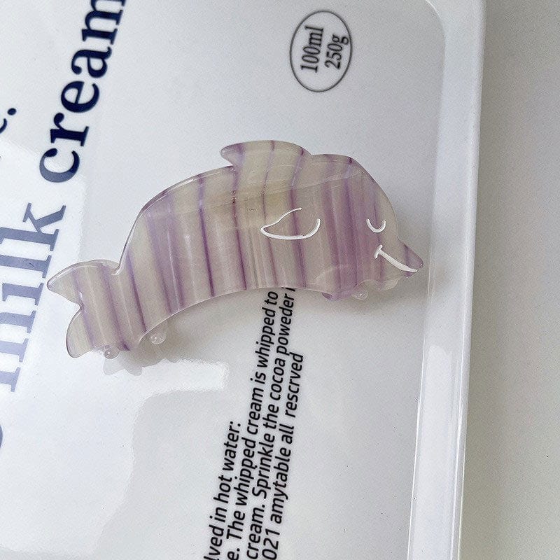 Red Violet Marine Dolphin Hair Claw | NueShiny