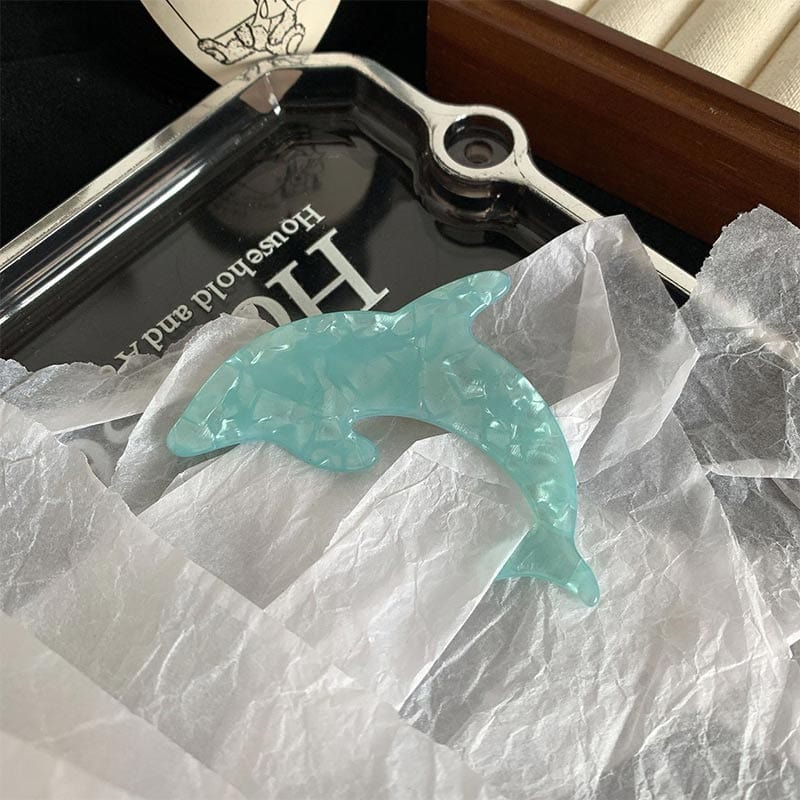 2Pcs Light Blue Dolphin Hair Clips | NueShiny