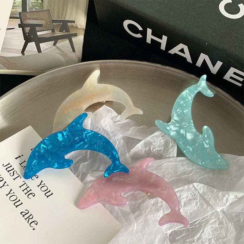 2Pcs Light Blue Dolphin Hair Clips | NueShiny