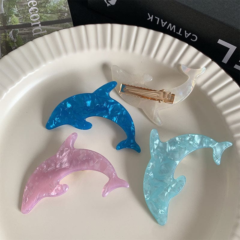 2Pcs Blue Dolphin Hair Clips | NueShiny