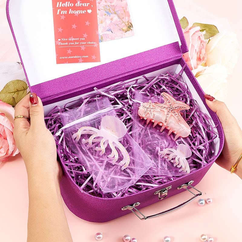 Marine Magic: Octopuses and Starfish 3Pcs Hair Claw Gift Set | NueShiny