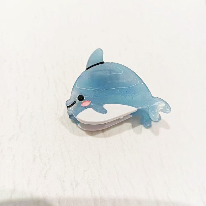 Cute Dolphin Mini Hair Claws 丨NueShiny