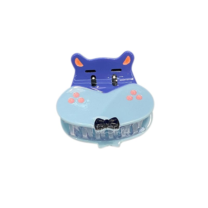 Candy-Hued Blue Sweet Treats Hippo Hair Claw | NueShiny