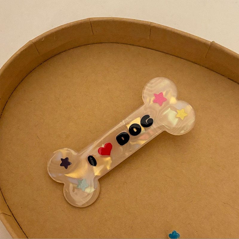 I Love Dog Bone Hair Clip丨NueShiny Nueshiny