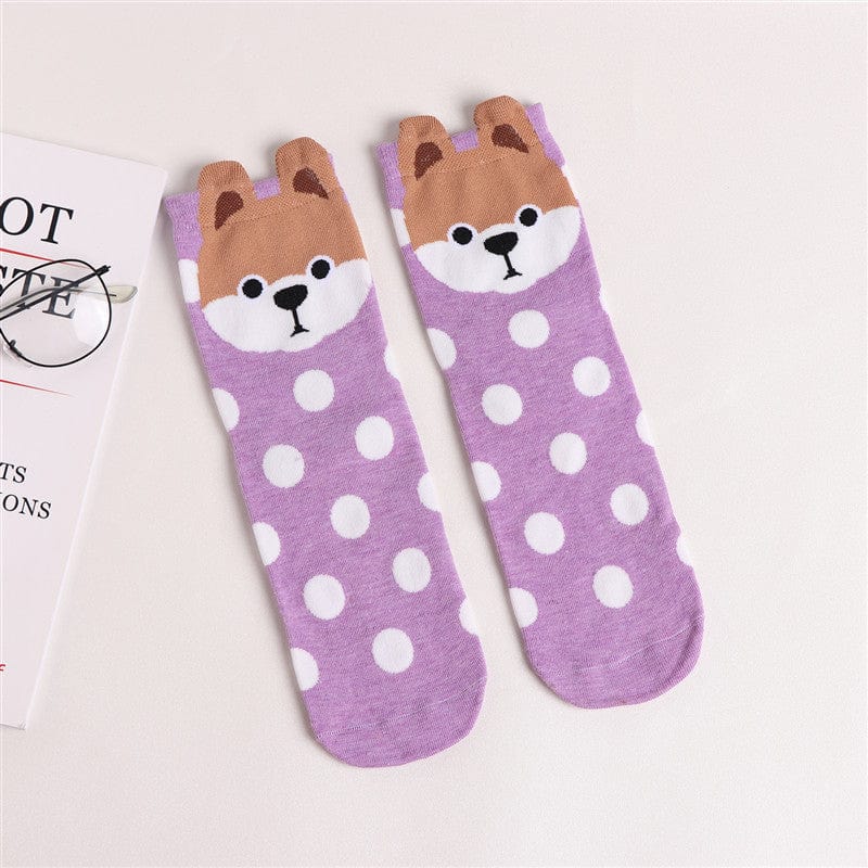 Unisex Funny Cartoon Puppy Dog Socks | NueShiny