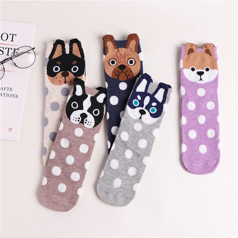 Unisex Funny Cartoon Puppy Dog Socks | NueShiny