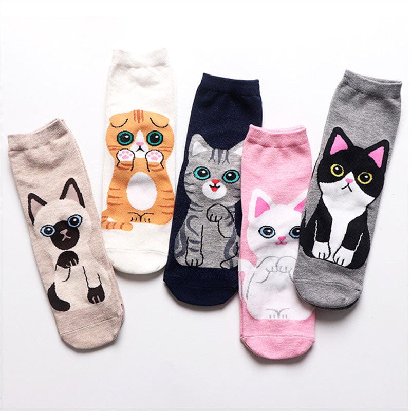 Meow Magic White Socks | NueShiny