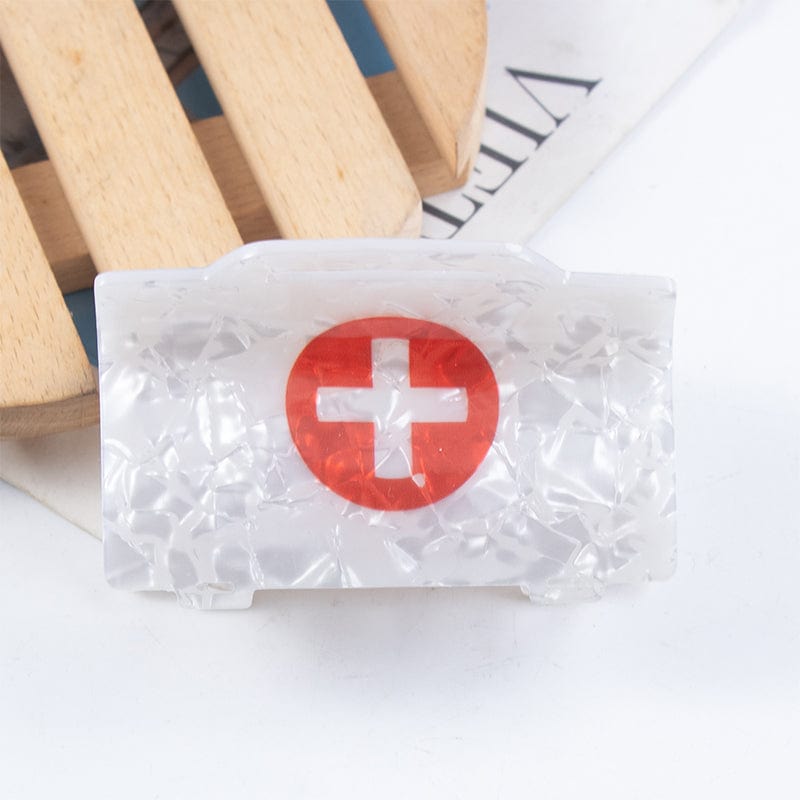 Medical Red Cross Hair Claw | NueShiny